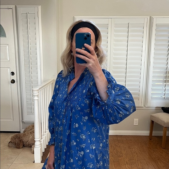 Doen Blue Floral Blouse - Picture 7 of 7